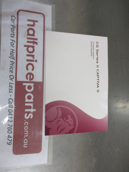Holden CG Captiva 5 Series 2 Genuine Owners Manual New Part