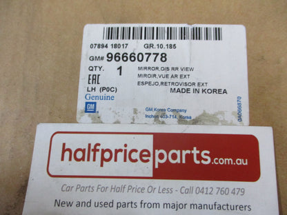 Holden CG Captiva Genuine Passenger Side Outer Mirror Assembly (White) New Part