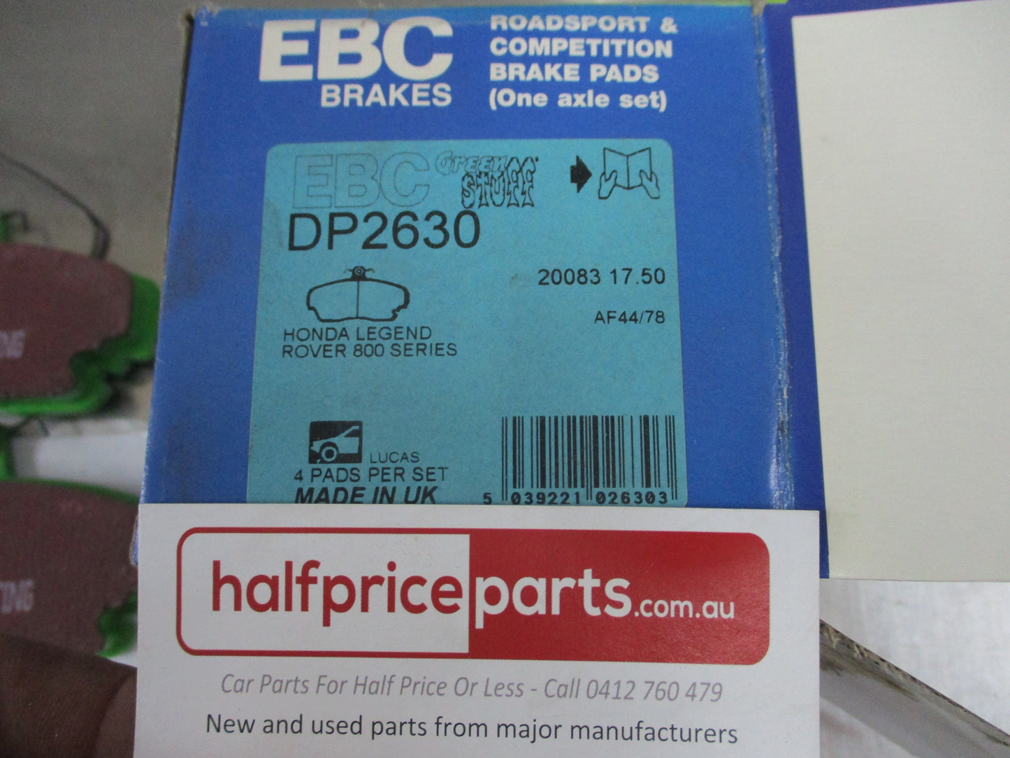 EBC Greenstuff Front Disc Brake Pad Set Suits Honda Legend-Rover 800 New Part