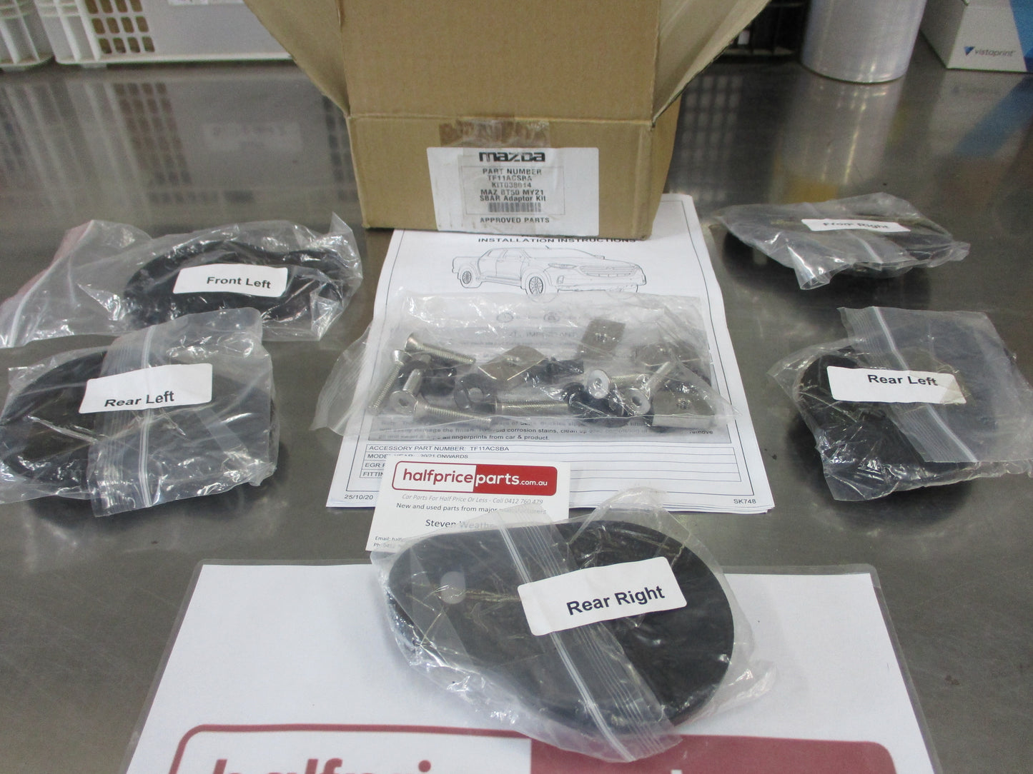 Mazda BT-50 Genuine Rear Sports Bar To Rolla Trac Adaptor Kit New Part
