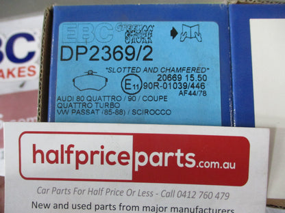 EBC Greenstuff Front Disc Brake Pad Set Suits Audi 100-80-90-Coupe/Ford Escort/VW Passat New Part