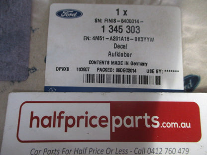 Ford Focus Genuine Right Hand Rear Door Window Surround Molding New Part