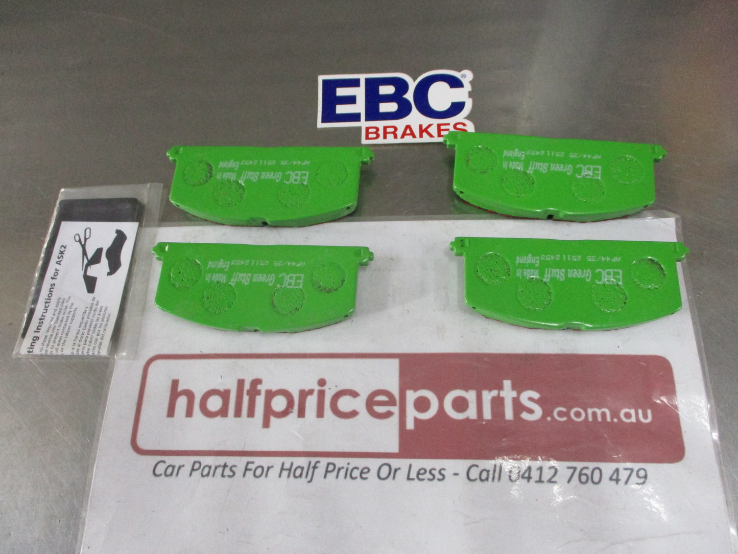 EBC Greenstuff Front Disc Brake Pad Set Suits Toyota Camry-Celica-Corolla-MR2-Starlet-Paseo-Tercel New Part