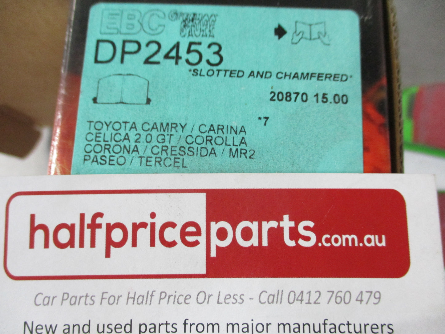 EBC Greenstuff Front Disc Brake Pad Set Suits Toyota Camry-Celica-Corolla-MR2-Starlet-Paseo-Tercel New Part