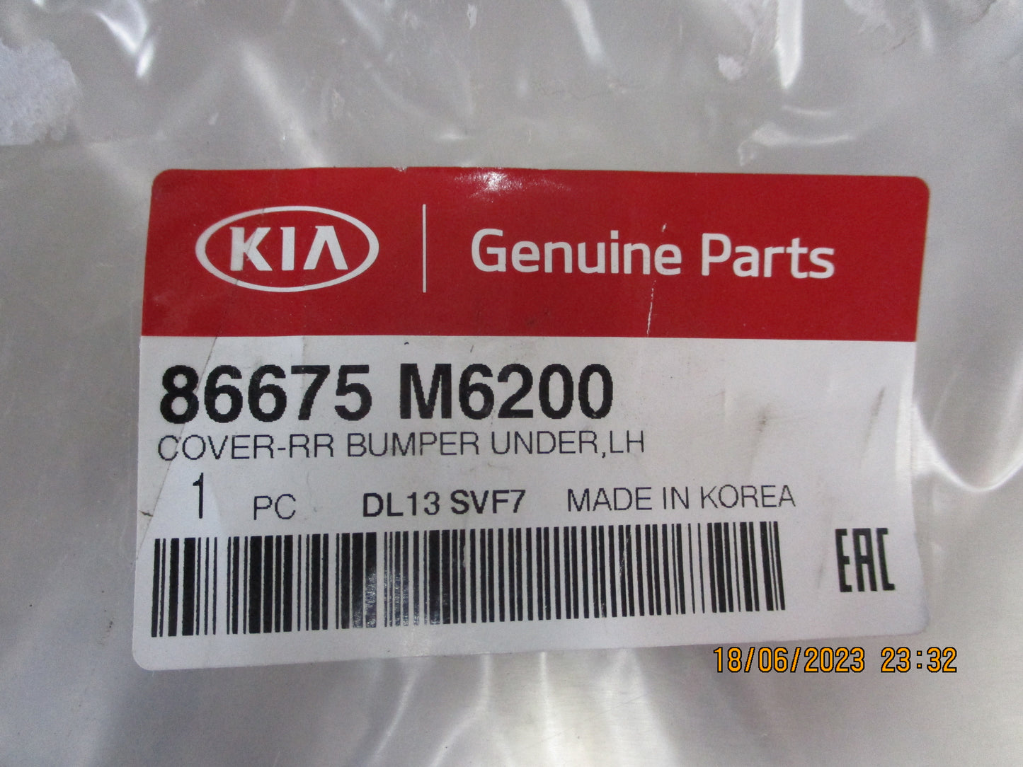 Kia Cerato Genuine Left Hand Rear Under Bumper Cover New Part