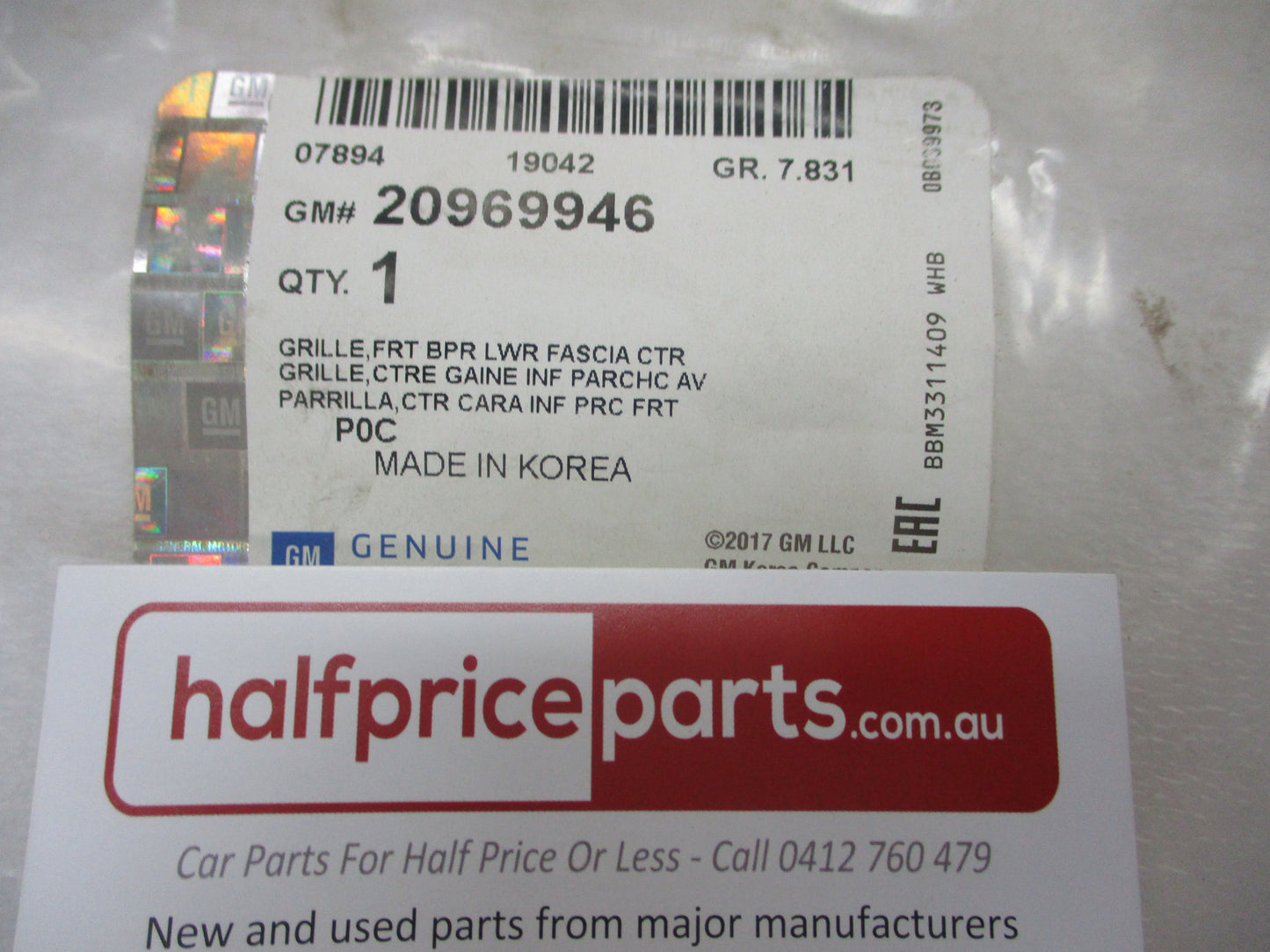 Holden Captiva C140 Genuine Front Lower Bumper Grille New Part