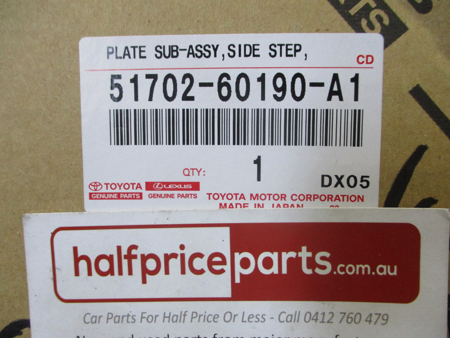 Toyota Landcruiser 300 Series Genuine Left Hand Side Step Sub Assembly (Super White Pearl) New Part