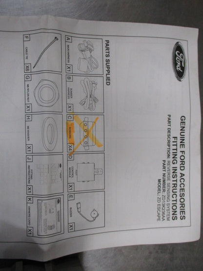 Ford Escape ZD/ZC Genuine Replacement Reverse Sensing System (No Sensors) New Part