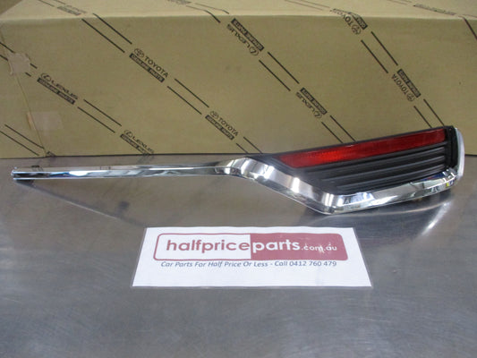 Toyota Landcruiser 300 Series Genuine Right Hand Rear Bumper Reflector Chrome Trim New Part