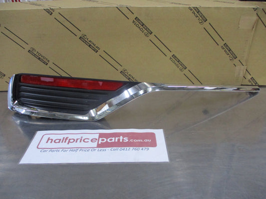 Toyota Landcruiser 300 Series Genuine Left Hand Rear Bumper Reflector Chrome Trim New Part
