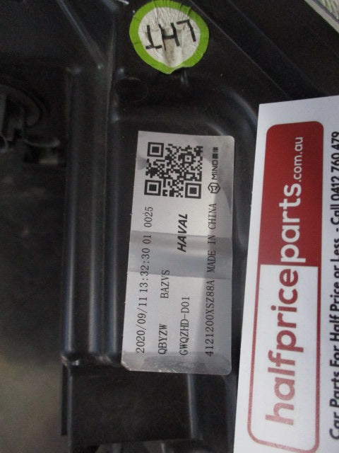 GWM Haval H2 Genuine Left Hand Front Xenon Head Light Assembly New Part.