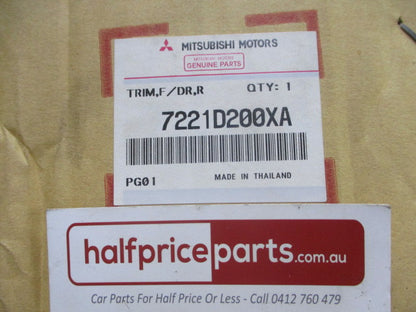 Mitsubishi Pajero QE Sport Genuine Right Hand Front Door Trim New Part