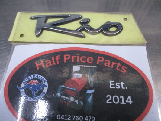 Kia Rio Genuine Chrome RIO Emblem New Part