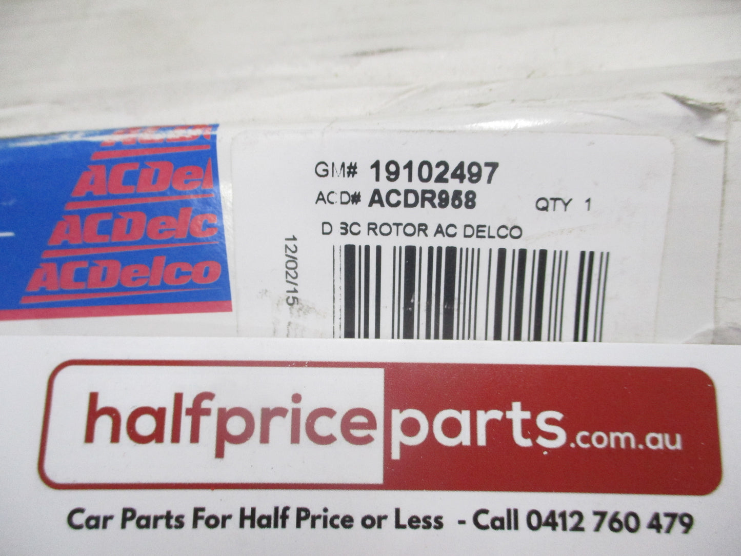 ACDelco Genuine Front Disc Vented Rotor Pair Ford Courier/Kia 2700/Mazda B-Series/BT-50 New Part