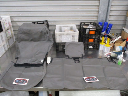 Tuffnut HD Canvas Front Passenger And Center Seat Covers Suits Mitsubishi Triton New Part
