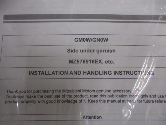 Mitsubishi Outlander ZM Genuine Under Side Garnish White (W37) Kit New Part .