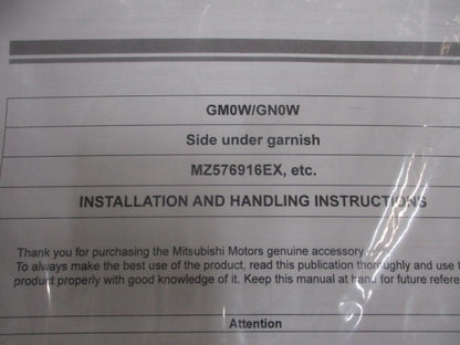 Mitsubishi Outlander ZM Genuine Under Side Garnish White (W37) Kit New Part .
