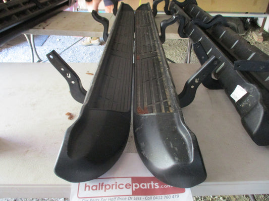 Toyota Hilux Dual Cab Genuine Black Side Step Pair W/ Brackets - New Part