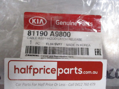 Kia Carnival Genuine Bonnet Release Cable New Part