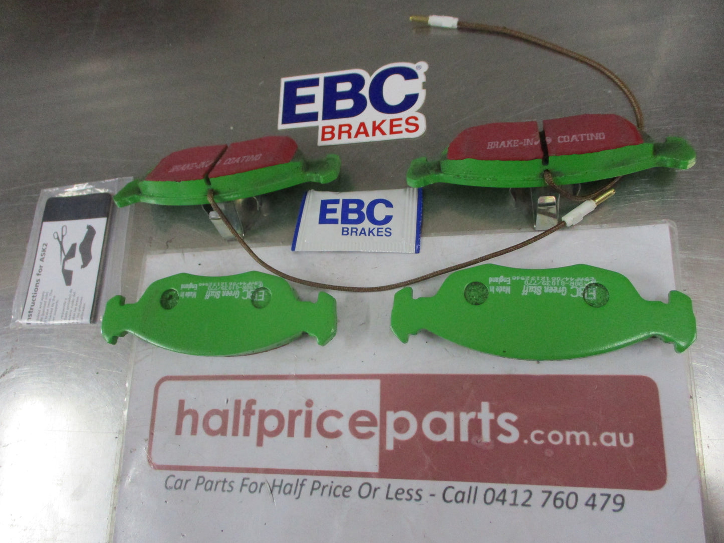 EBC Greenstuff Front Disc Brake Pad Set Suits Peugeot 106 New Part