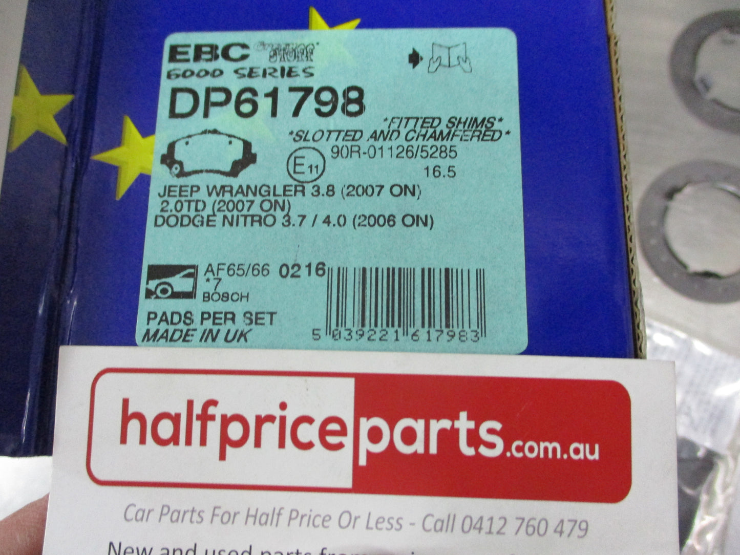 EBC Greenstuff Front Disc Brake Pad Set Suits Jeep Wrangler/Cherokee/Dodge Nitro/Chryslewr Voyger New Part