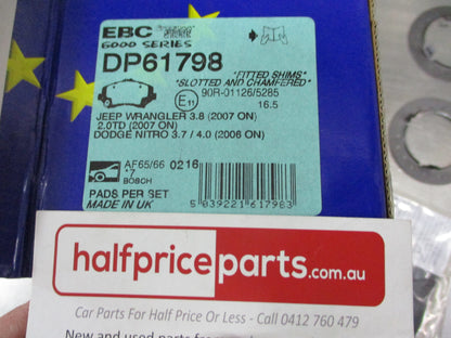 EBC Greenstuff Front Disc Brake Pad Set Suits Jeep Wrangler/Cherokee/Dodge Nitro/Chryslewr Voyger New Part