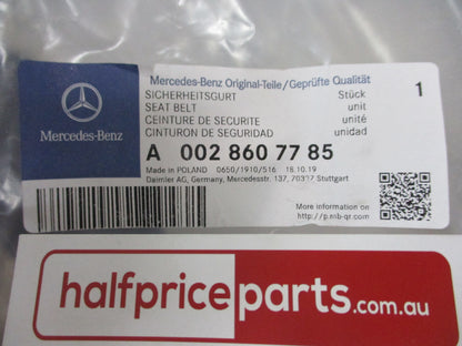 Mercedes Benz W901 Sprinter Genuine Driver Front Seat Belt New Part