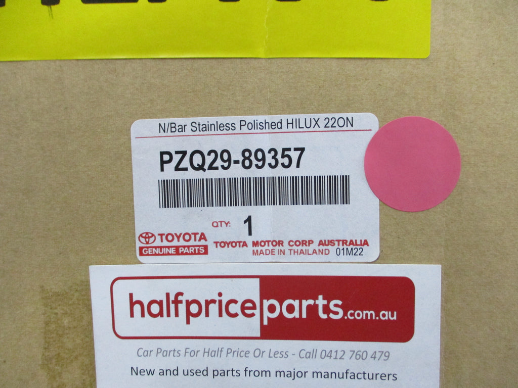 Toyota Hilux Genuine Stainless Steel Nudge Bar Kit New Part – Half ...