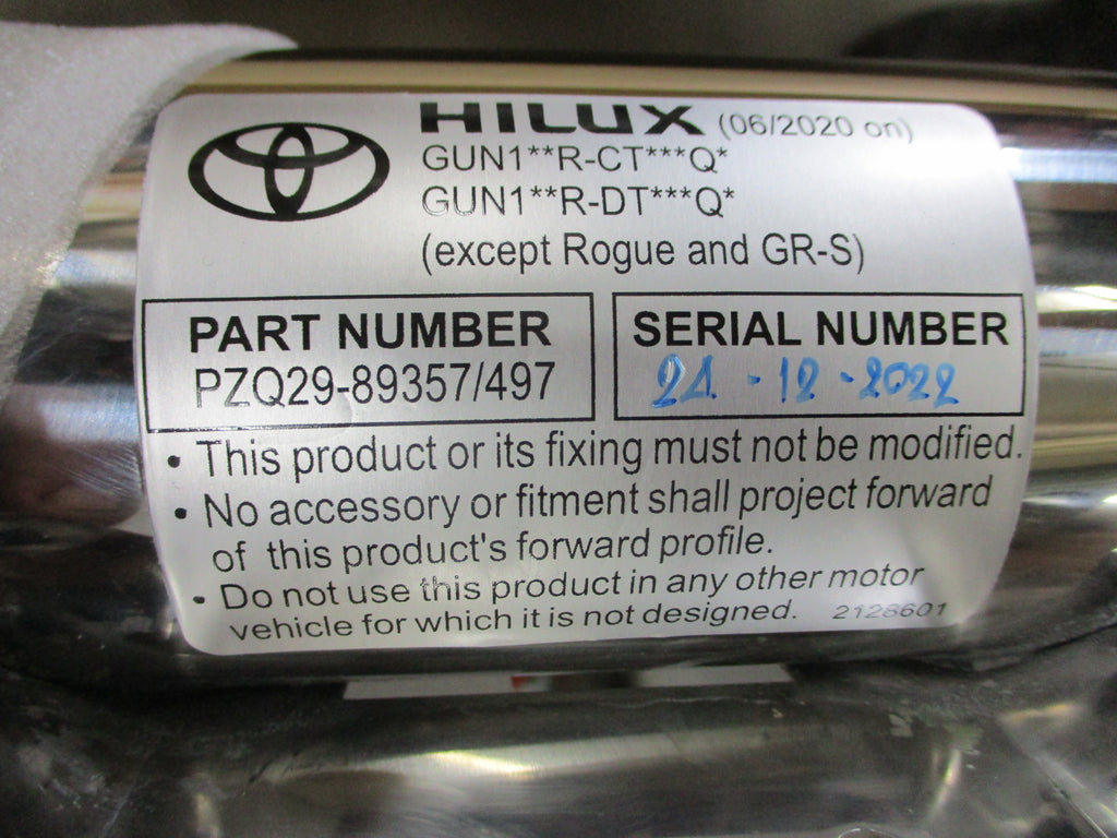 Toyota Hilux Genuine Stainless Steel Nudge Bar Kit New Part – Half ...