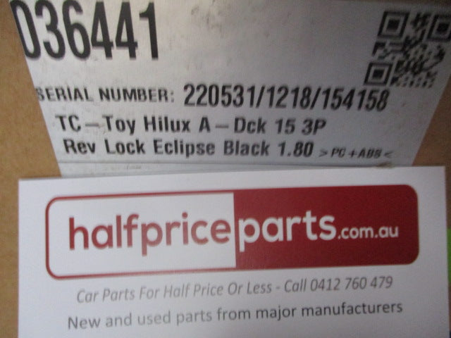 Toyota Hilux SR5 Dual Cab Genuine 3 Piece Eclipse Black Hard Lid With Central Locking New Part
