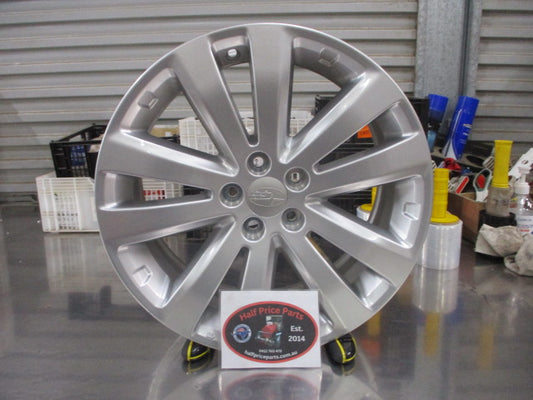 Subaru Forester Genuine Single Silver Alloy Wheel + Center Cap 17X7J Used Part VGC