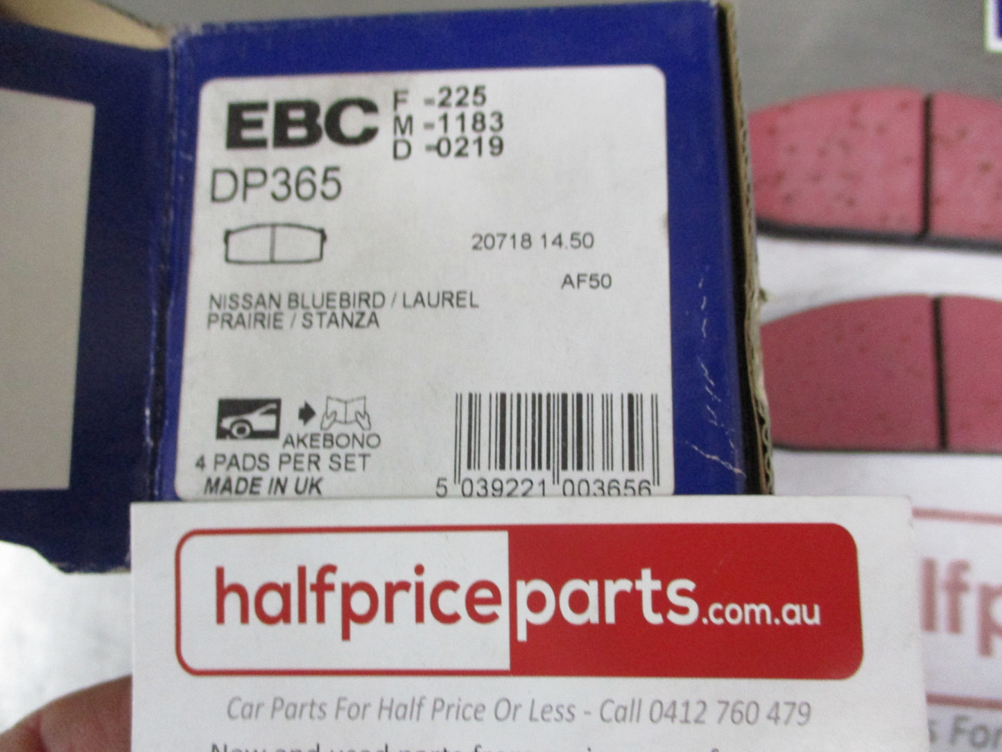 EBC Front Disc Brake Pad Set Suits Datsun-Nissan Bluebird-Prairie New Part