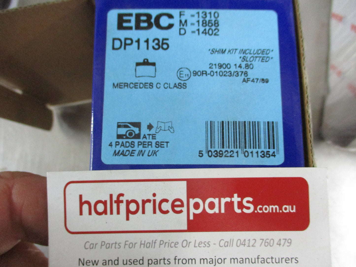 EBC Rear Disc Brake Pad Set Suits Mercedes Benz C-Class New Part