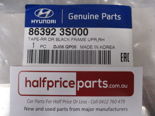 Hyundai Sonata Genuine Right Hand Rear Upper Black Out Tape New Part