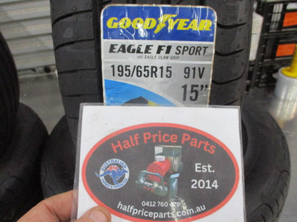 TYRE SALE! Goodyear Eagle F1 Sport 195/65R15 Set Of 4 Tyres Only New Part