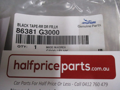 Hyundai Elantra Sedan Genuine Front Door Left Hand Black Tape New Part