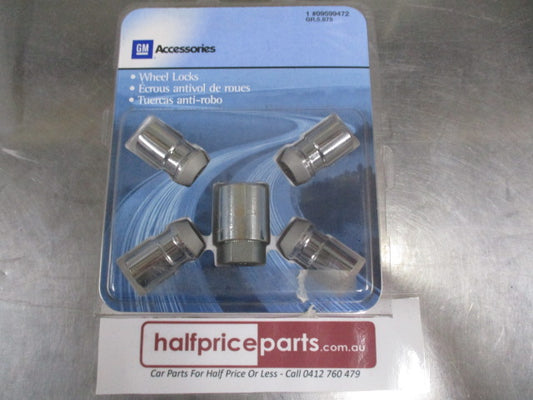 Holden Equinox/Trailblazer/Malibu Genuine Chrome Wheel Nut Lock Nut Kit M12x1.5x37.1 New Part