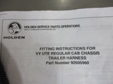 Holden VY Ute Genuine Trailer Wiring Harness 7 Pin Flat Plug New Part