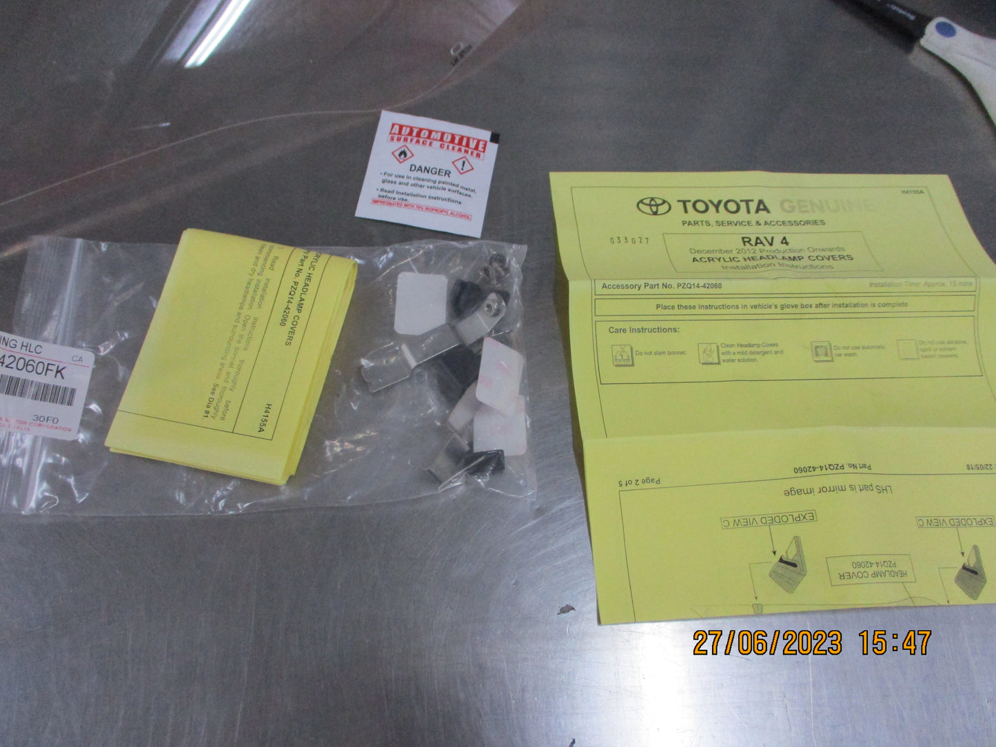 Toyota Rav4 Genuine Head Light Protector Kit New Part