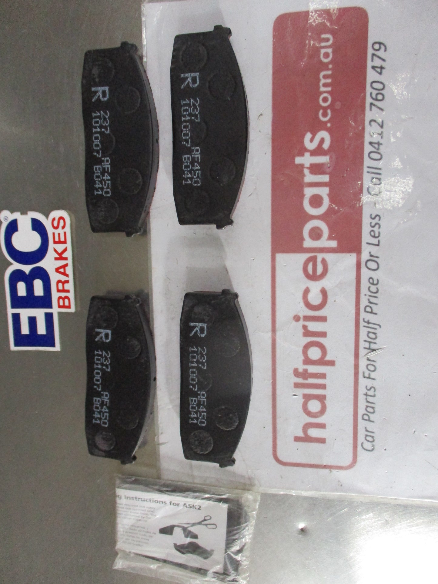 EBC Front Disc Brake Pad Set Suits Honda Civic Hatch New Part