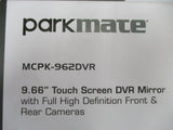 Parkmate 9.66Inch Full HD Touch Screen Clip On DVR Mirror Monitor - Incomplete - New Part