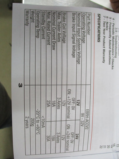 REDARC Brake Controller Redarc 12 or 24V Replacement Wiring - Not Full Kit - New Part