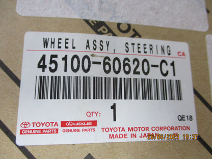 Toyota Landcruiser 200 Series Genuine Leather Steering Wheel Used Part VGC