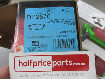 EBC Greenstuff Front Disc Brake Pad Set Suits Honda Civic-Integra-Prelude New Part