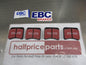 EBC Front Disc Brake Pad Set Suits Austin Mini Cooper New Part
