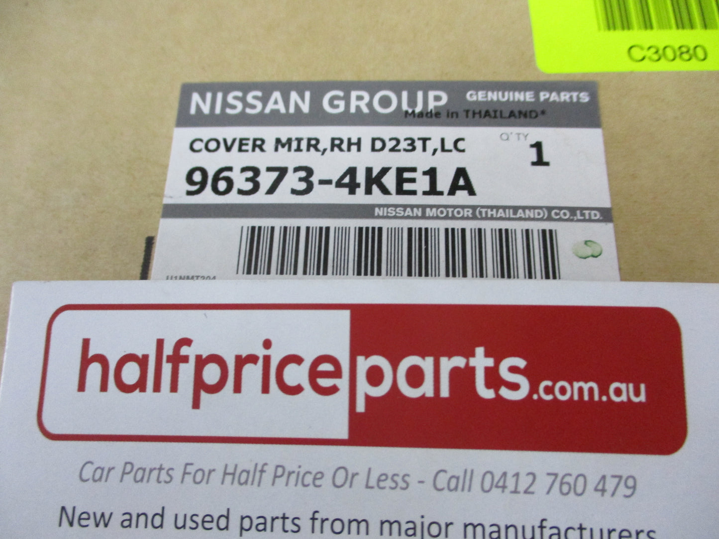 Nissan Navara D23 NP300 Genuine Drivers Mirror Scalp (Black Unpainted) New Part