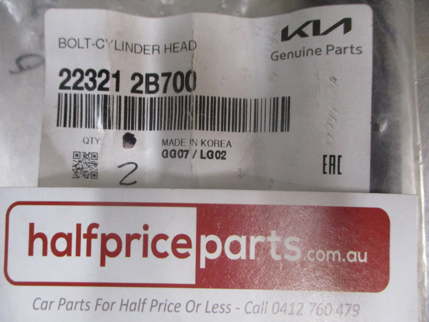 Hyundai Accent/Elantra/Kona/Sonata/Tucson Genuine Cylinder Head Bolt New Part