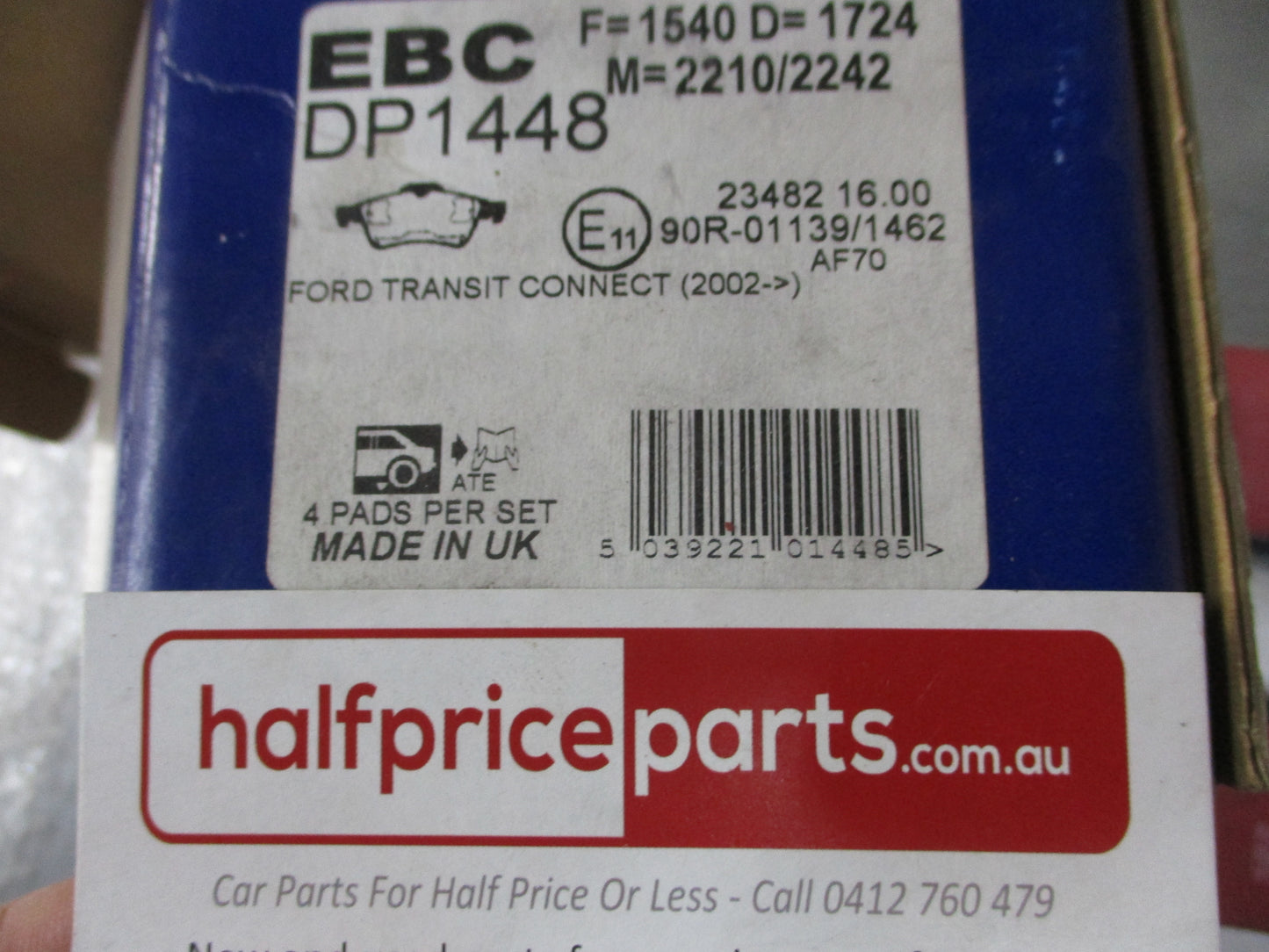 EBC Rear Disc Brake Pad Set Suits Ford Transit-Tourneo New Part