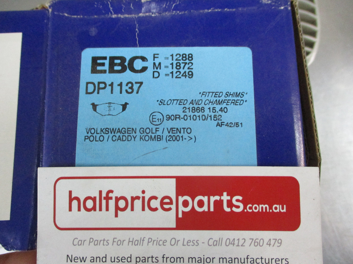 EBC Front Disc Brake Pad Set Suits VW Caddy-Golf-Polo-Vento/Seat Cordoba New Part