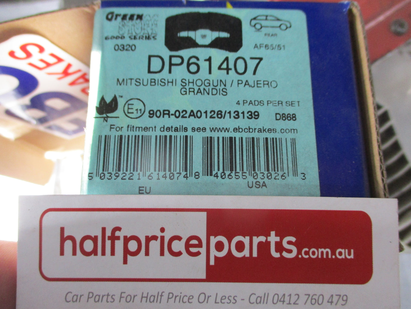EBC Greenstuff Rear Disc Brake Pad Set Suits Mitsubishi Pajero-Outlander-Lancer-ASX-Grandis- + More New Part